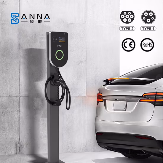 Estación de Carga de coche eléctrico portátil, cargador EV con pantalla LCD, 380V, 22kw, 8 a 32A, trifásico, caja de pared de carga rápida, Modo 3